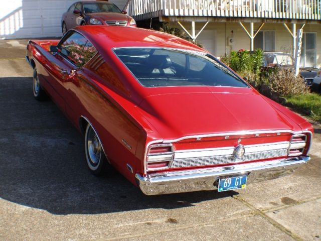 1969 Red Ford Torino Fastback