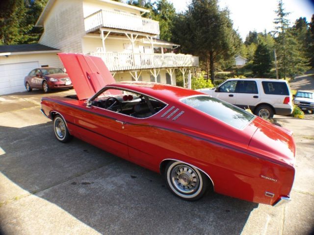 1969 Red Ford Torino Fastback