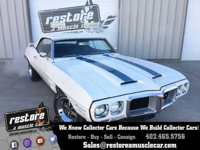 1969 White Pontiac Trans Am Convertible