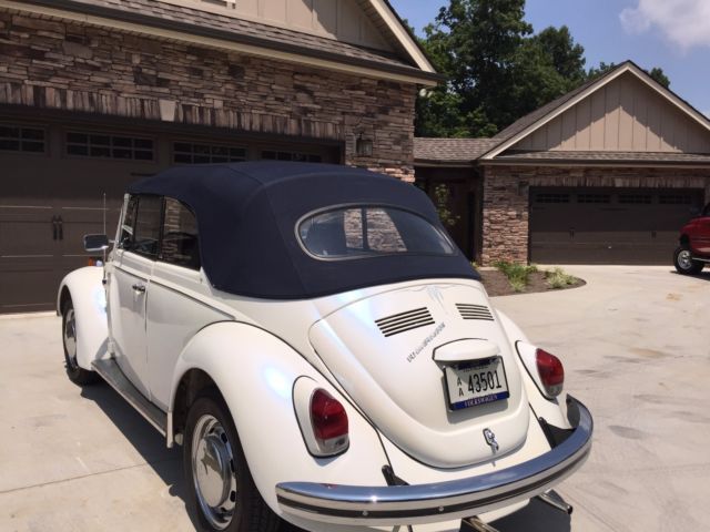 1969 Pearl White Volkswagen Beetle - Classic Convertible