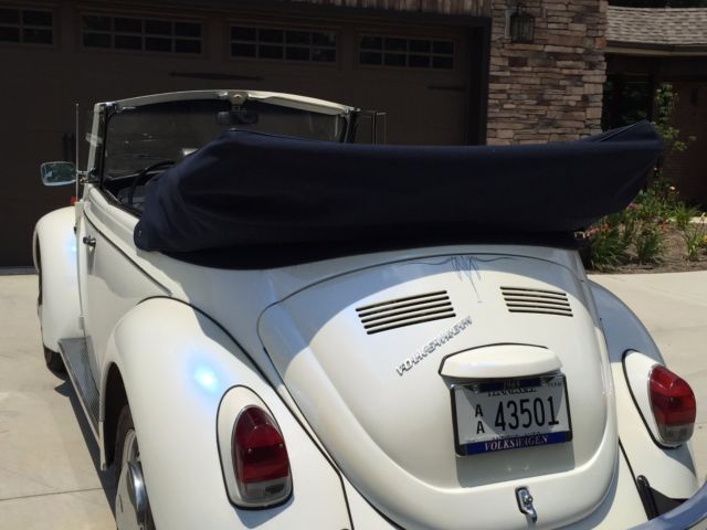 1969 Pearl White Volkswagen Beetle - Classic Convertible