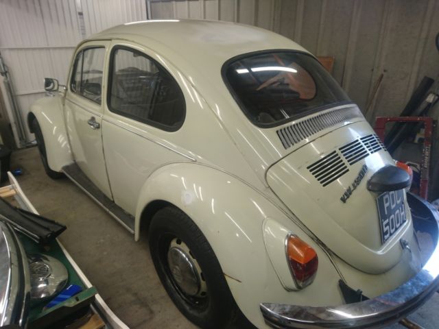 1969 white Volkswagen Beetle - Classic