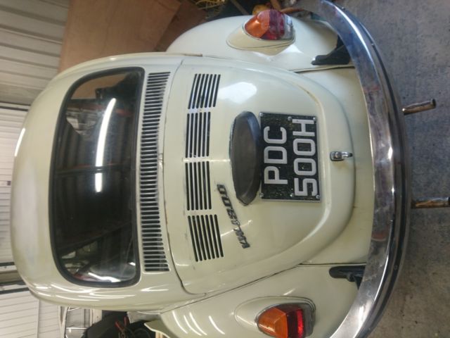 1969 white Volkswagen Beetle - Classic