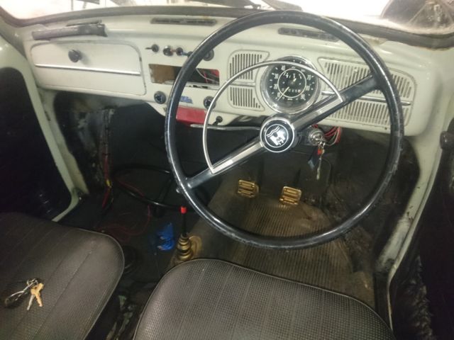 1969 white Volkswagen Beetle - Classic