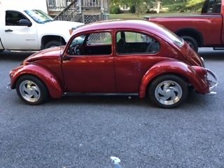 1969 Burgundy Volkswagen Beetle - Classic .