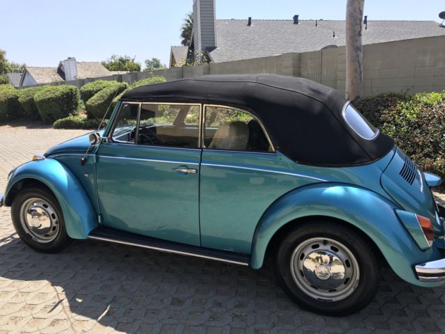 1969 Teal Volkswagen Beetle - Classic Convertible