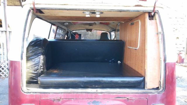 1969 Red Volkswagen Bus/Vanagon Van Camper