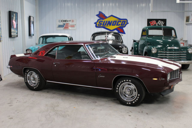 1969 Burgundy Chevrolet Camaro