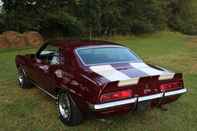 1969 Burgundy Chevrolet Camaro