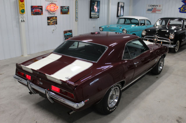 1969 Burgundy Chevrolet Camaro