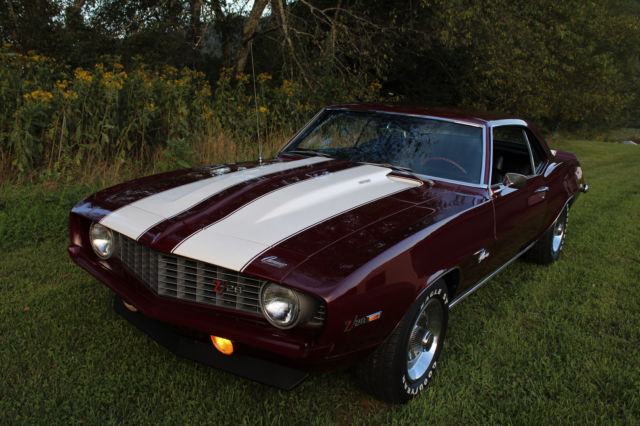 1969 Burgundy Chevrolet Camaro