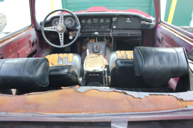 1969 Burgundy Jaguar E-Type Coupe