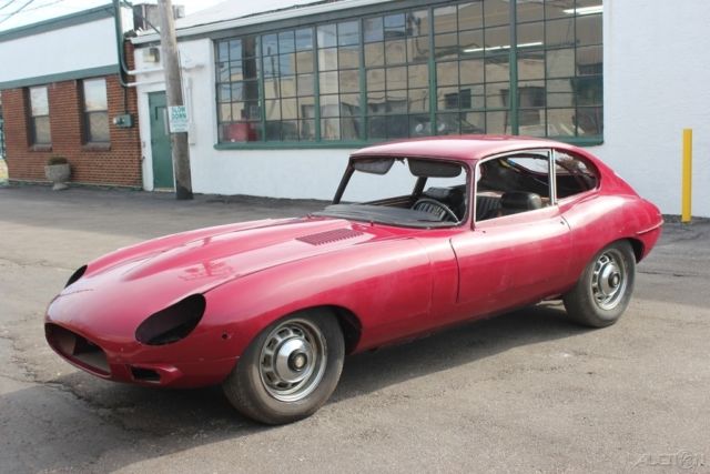 1969 Burgundy Jaguar E-Type Coupe