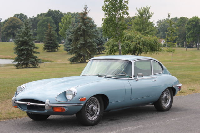 1969 Blue Jaguar E-Type Coupe