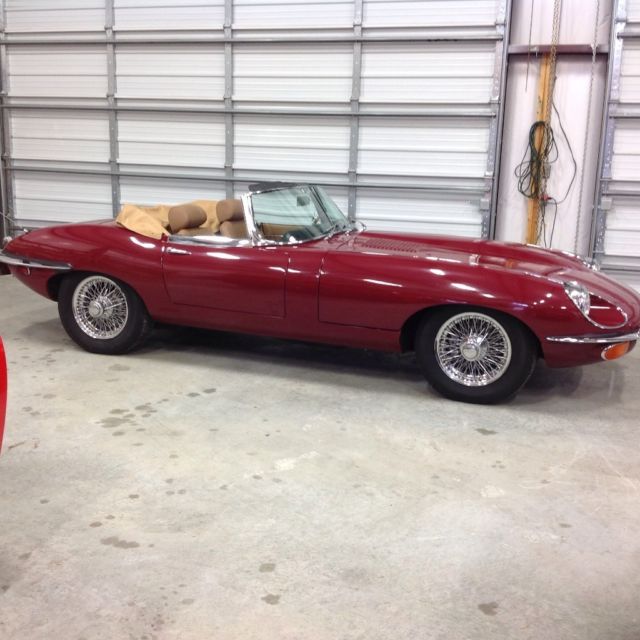 1969 Opalescence Maroon Jaguar E-Type Convertible