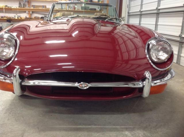 1969 Opalescence Maroon Jaguar E-Type Convertible