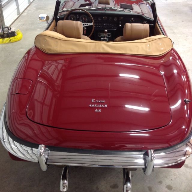1969 Opalescence Maroon Jaguar E-Type Convertible