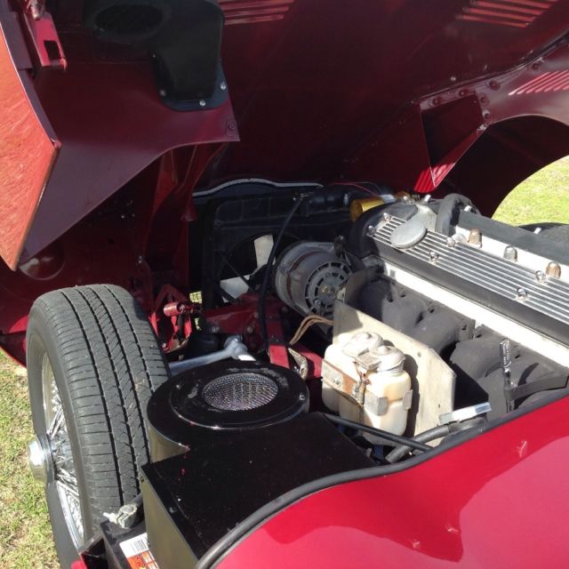 1969 Burgundy Jaguar E-Type Convertible