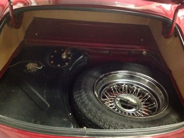 1969 Burgundy Jaguar E-Type Convertible