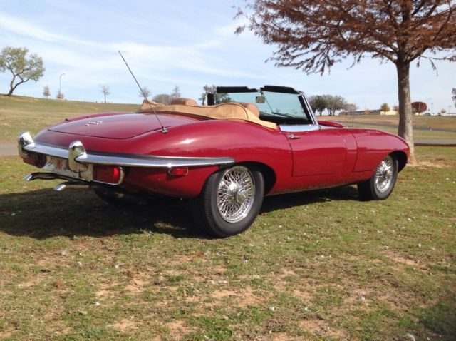 1969 Burgundy Jaguar E-Type Convertible