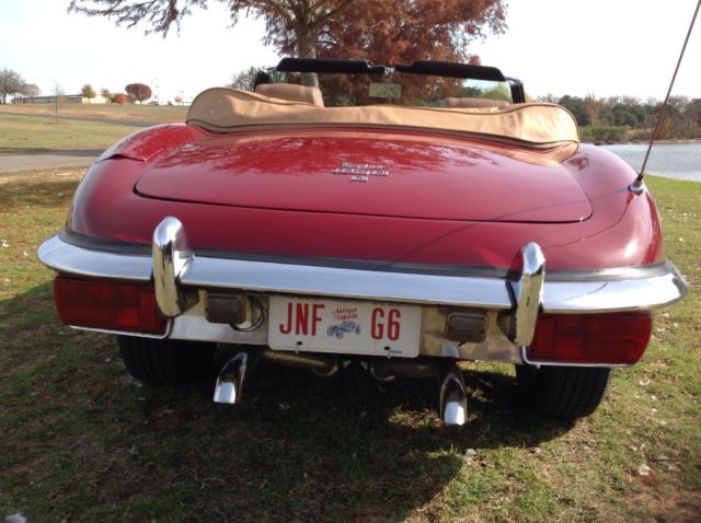 1969 Burgundy Jaguar E-Type Convertible