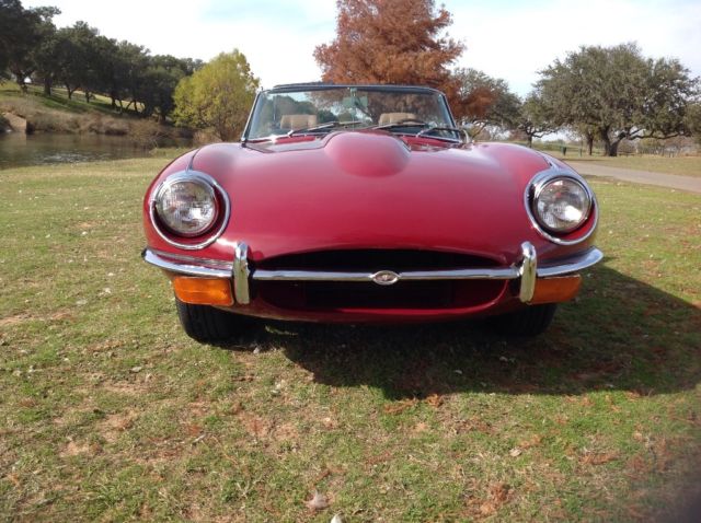 1969 Burgundy Jaguar E-Type Convertible