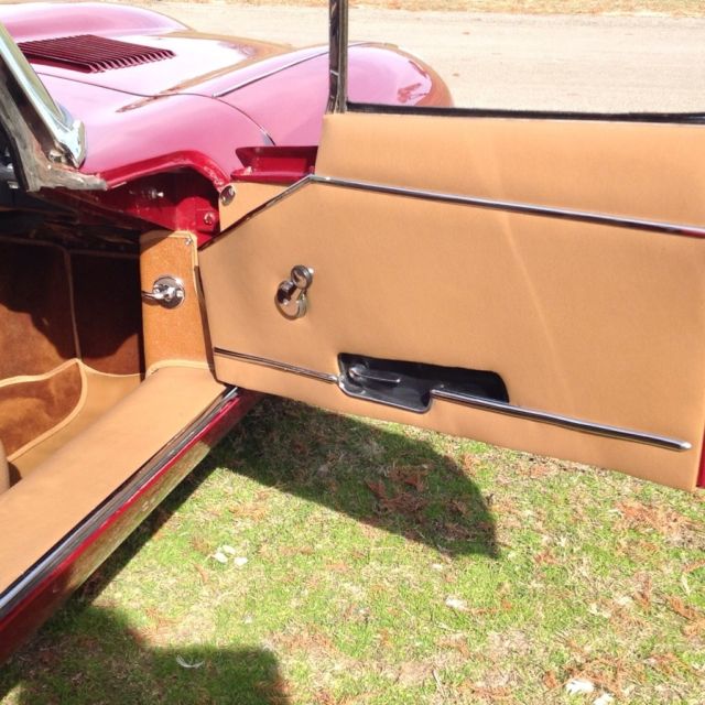 1969 Burgundy Jaguar E-Type Convertible