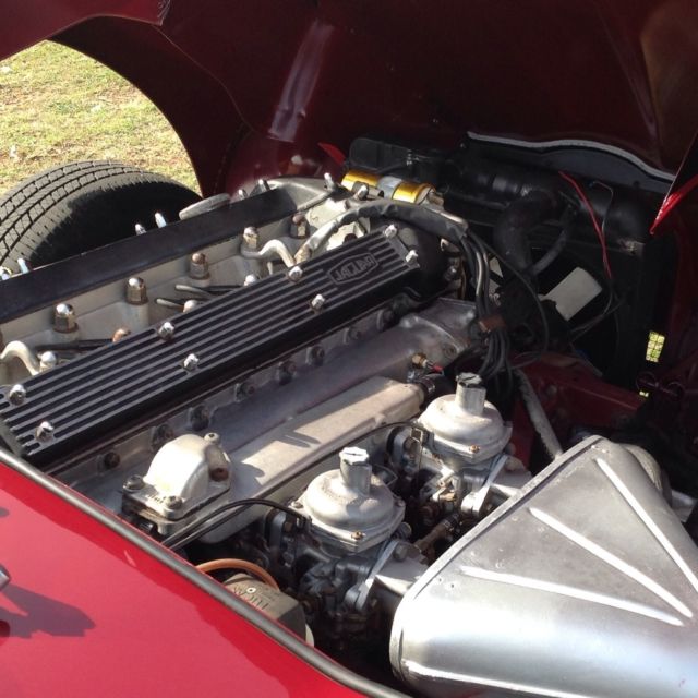 1969 Burgundy Jaguar E-Type Convertible