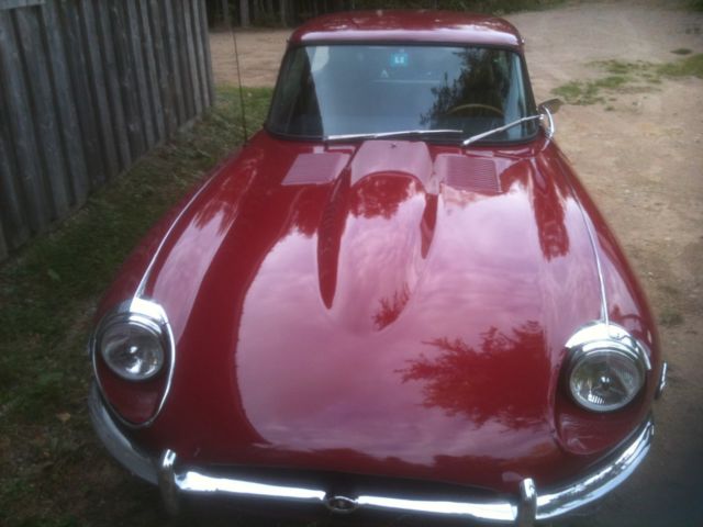1969 regency red Jaguar E-Type Coupe