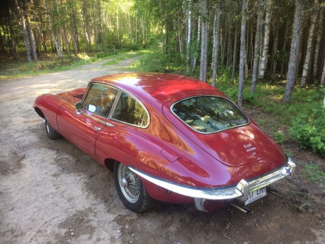 1969 regency red Jaguar E-Type Coupe