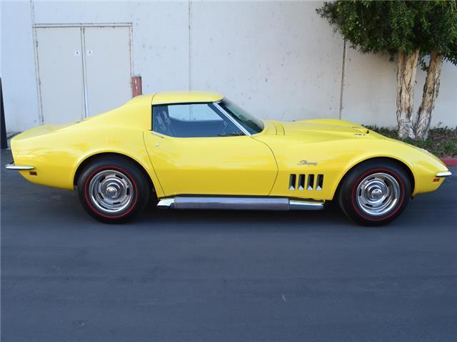 1969 Yellow Chevrolet Corvette Coupe