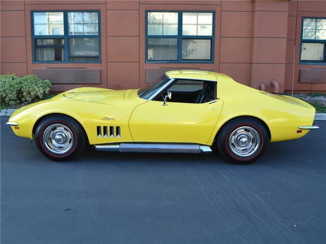 1969 Yellow Chevrolet Corvette Coupe
