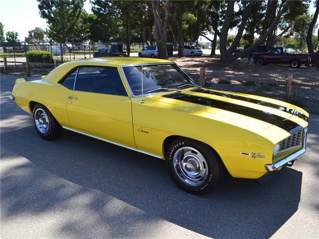 1969 Yellow Chevrolet Camaro Coupe