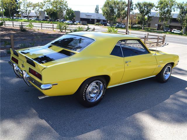 1969 Yellow Chevrolet Camaro Coupe