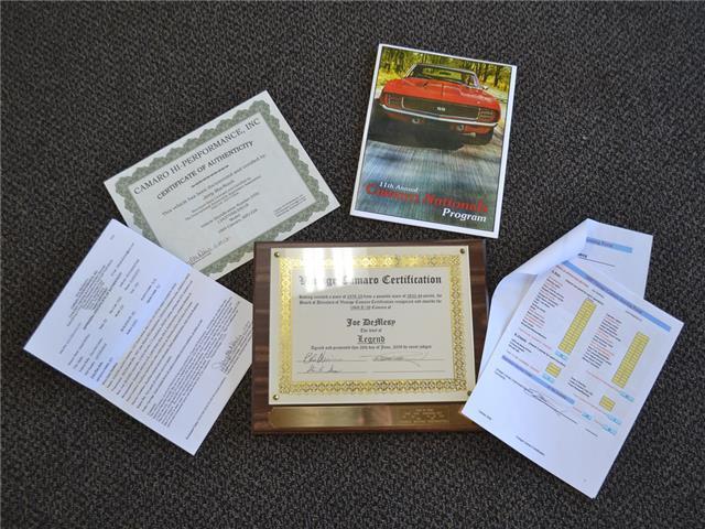 1969 Yellow Chevrolet Camaro Coupe