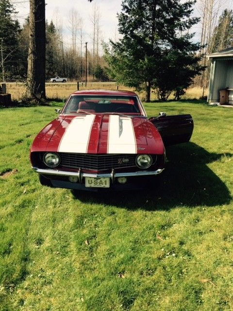1969 Burgundy Chevrolet Camaro