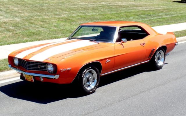 1969 Orange Chevrolet Camaro Coupe