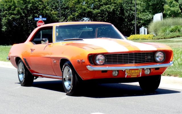 1969 Orange Chevrolet Camaro Coupe