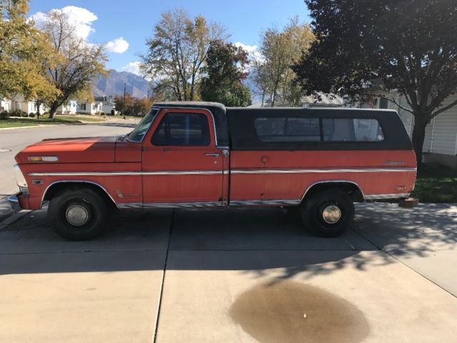 1969 Orange Ford F-250 Standard Cab Pickup