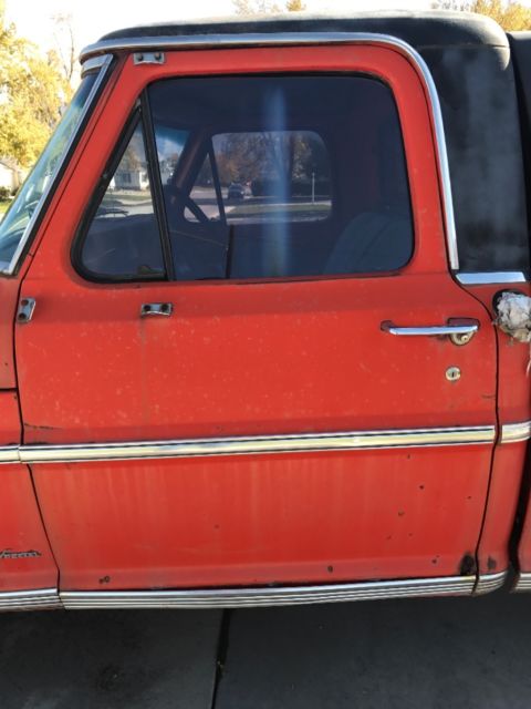 1969 Orange Ford F-250 Standard Cab Pickup