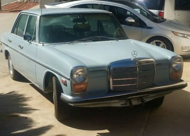1970 Blue Mercedes-Benz 200-Series Sedan