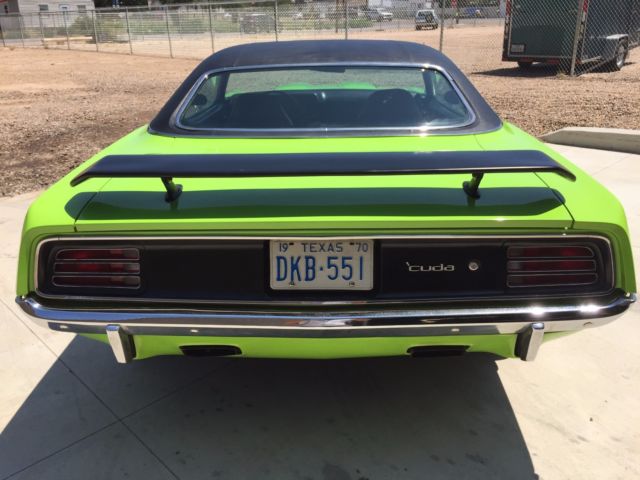 1970 Dark Burnt Orange Metallic Plymouth Barracuda Coupe