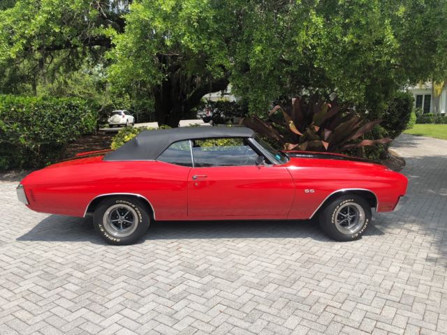 1970 Red Chevrolet Chevelle Convertible