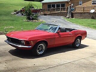 1970 Red Ford Mustang Convertible