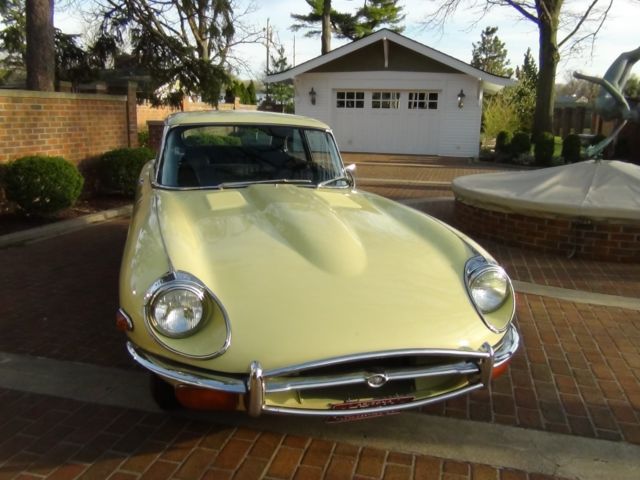 1970 Pale Primrose Yellow Jaguar E-Type Coupe