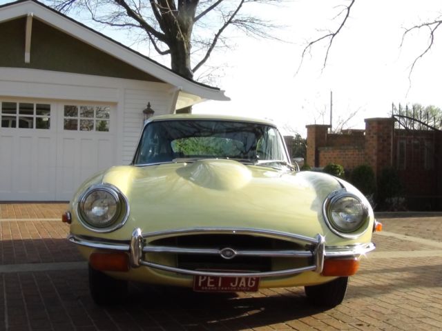 1970 Pale Primrose Yellow Jaguar E-Type Coupe