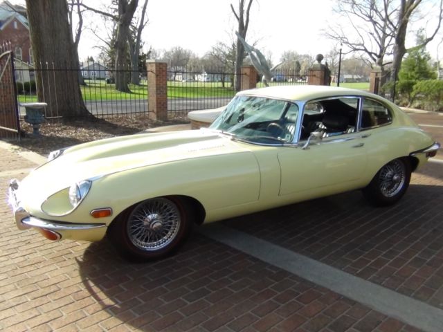 1970 Pale Primrose Yellow Jaguar E-Type Coupe