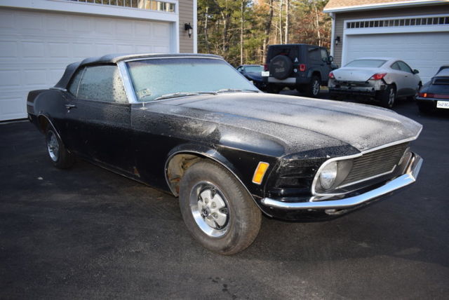 1970 Black Ford Mustang Convertible