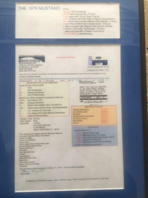 1970 Blue Ford Mustang Fastback