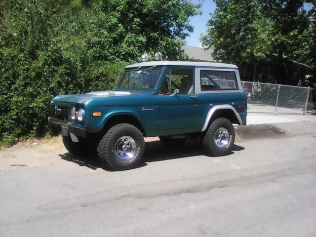 1970 Teal green Ford Bronco Convertible